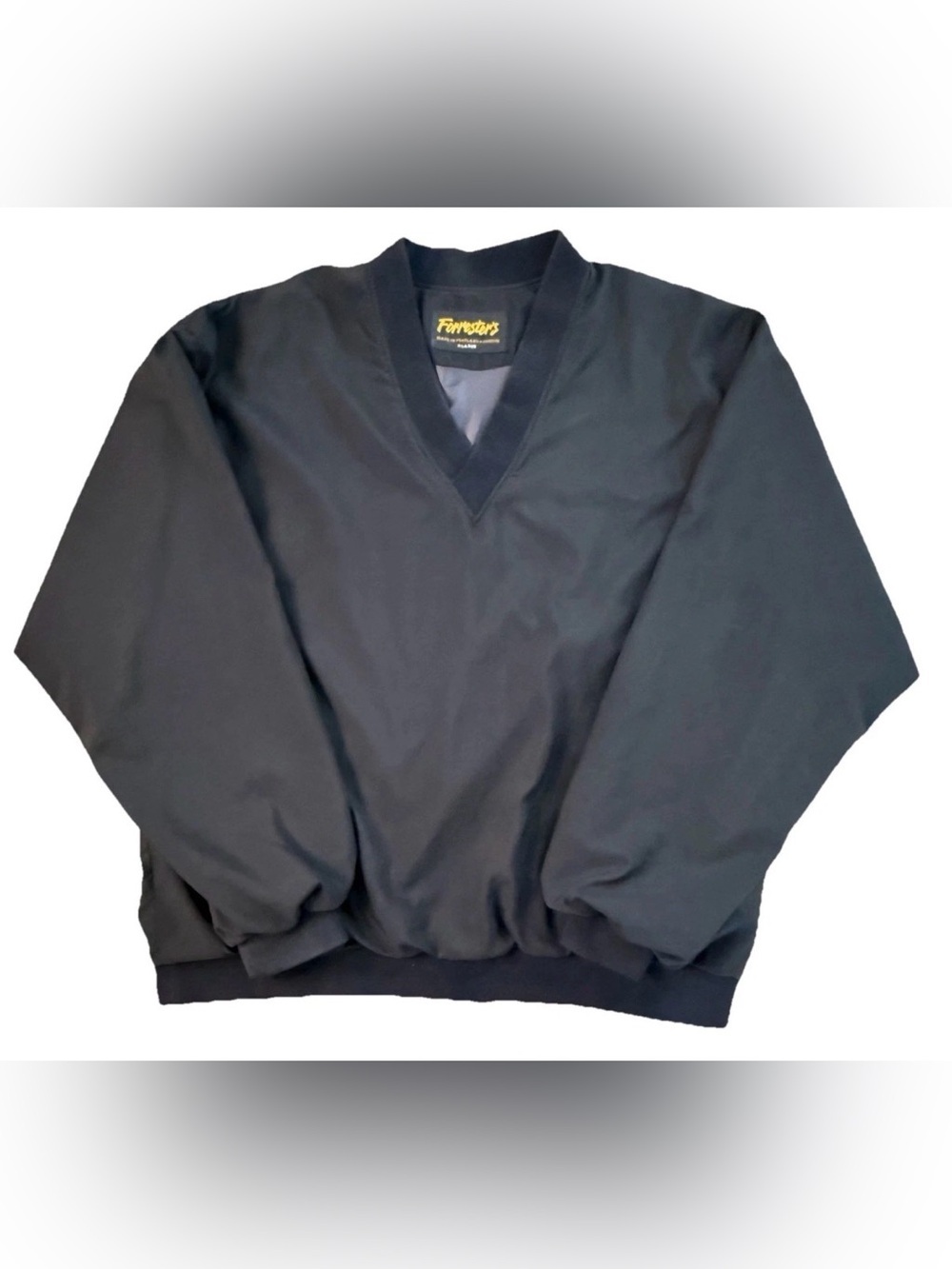 VTG Forresters Outerwear Black V-Neck
Windbreaker Sz XL Pullover Golf Shirt Gore